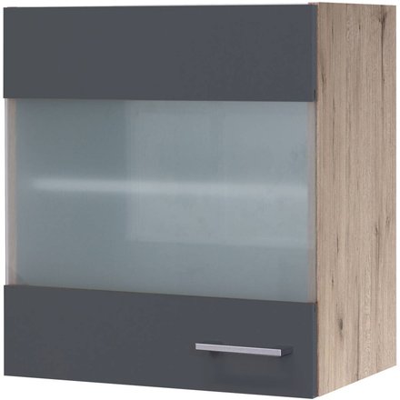 Glashängeschrank Morena grau matt
