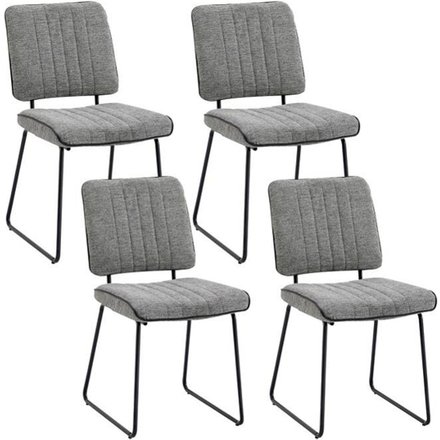 Stuhl LIAM 4er-Set grau