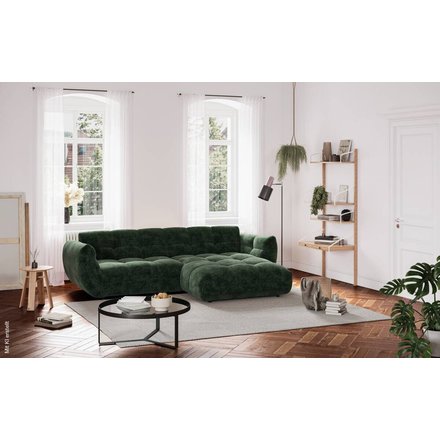 Ecksofa grün Microfaser