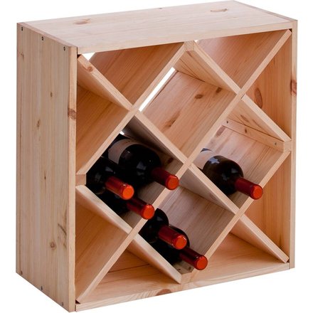 Zeller Weinregal natur Holz