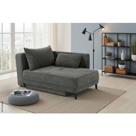 Recamiere grau Microfaser
