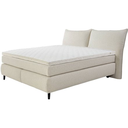 Boxspringbett beige Liegefläche