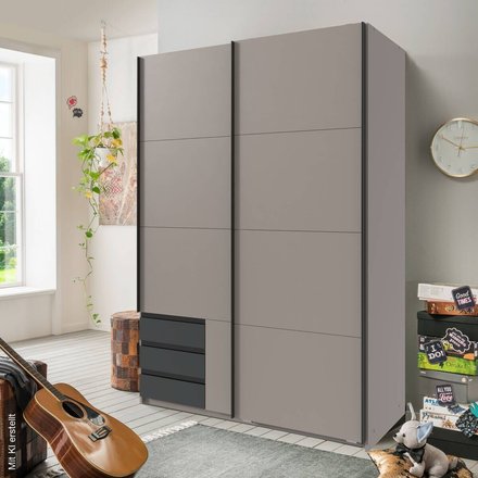 Schwebetürenschrank Bahamas Sahara grau