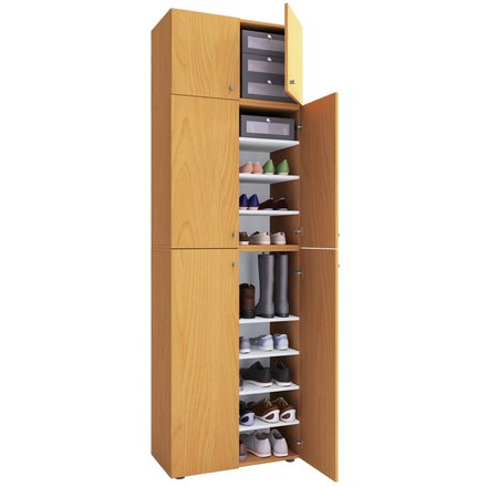 Schuhschrank Lona buche Nachbildung weiß