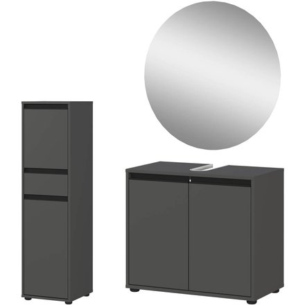 Badezimmer-Set 9943-547 Graphit