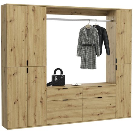Garderobe PROJEKT Eiche Artisan Nachbildung