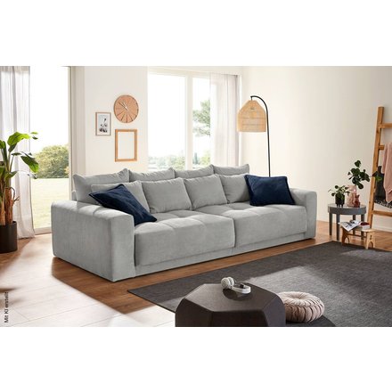 Big Sofa hellgrau Microfaser