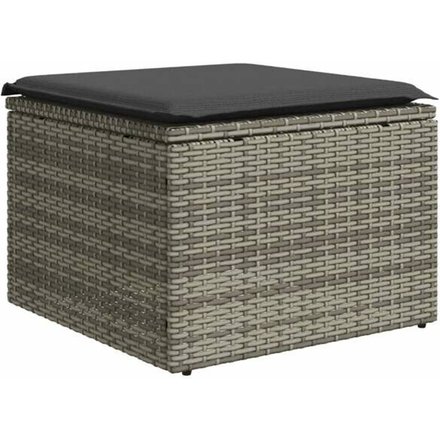 vidaXL Hocker grau Kunststoff