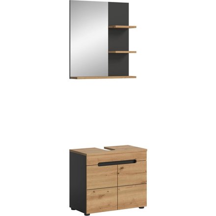 Badezimmer-Set Canu Basalt Eiche Artisan Nachbildung