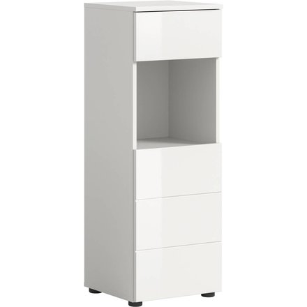 Badhochschrank VIRA weiß Hochglanz
