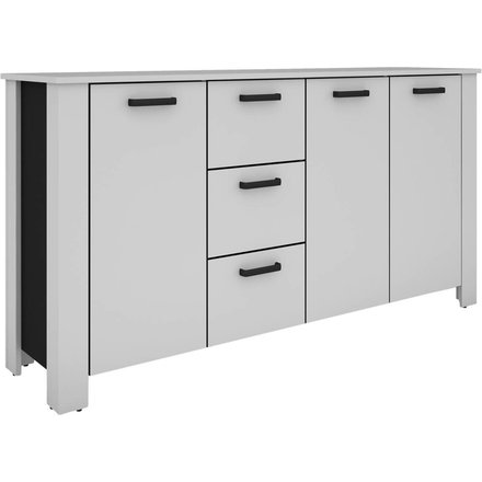 Sideboard FARO weiß schwarz