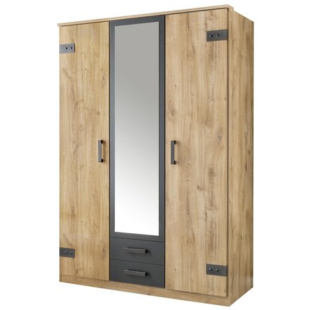 Kleiderschrank Cork Eiche Nachbildung Graphit