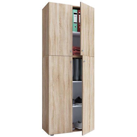 Schuhschrank Lona XXL Eiche Sonoma Nachbildung weiß