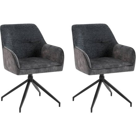 Stuhl JACKY 2er-Set anthrazit
