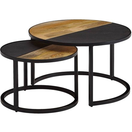 Couchtisch 2er-Set. schwarz
