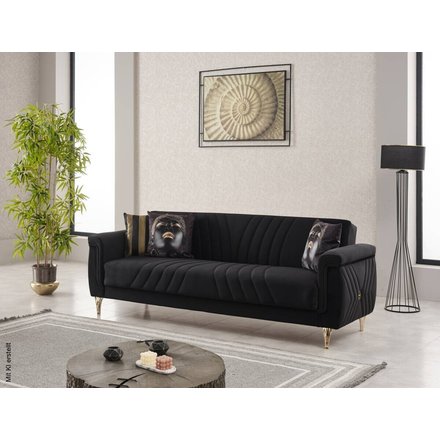 Schlafsofa Lozan schwarz Microfaser