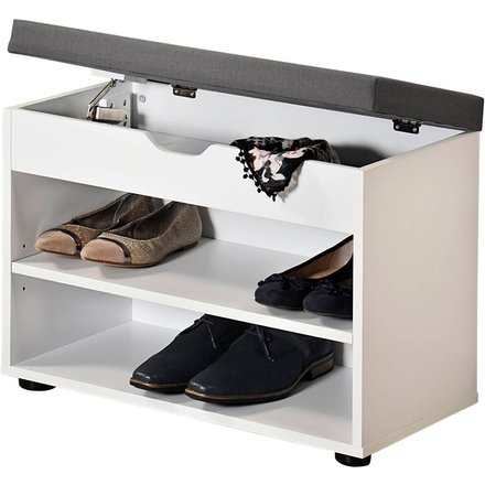 Kesper Schuhregal weiß Spanplatte
