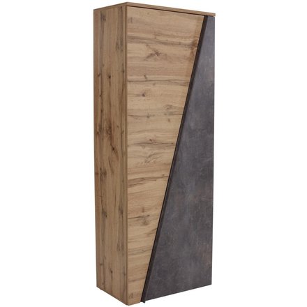 Garderobenschrank Venedig Eiche Wotan Nachbildung Beton dunkel Optik