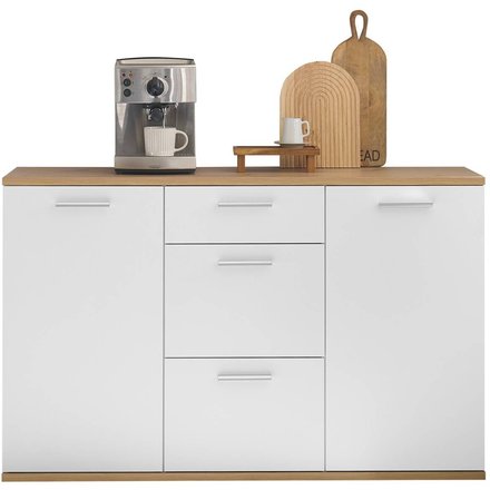 Kommode BC 1035 weiß Eiche Artisan Nachbildung