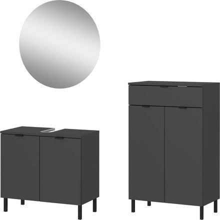 Badezimmer-Set 9924-547 Graphit