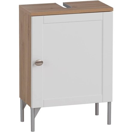 Waschbeckenunterschrank Jesper Eiche Artisan Nachbildung weiß matt