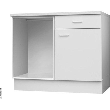 Eckunterschrank weiß matt