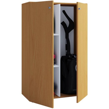Putzschrank Lona XL Putzschrank buche Nachbildung weiß