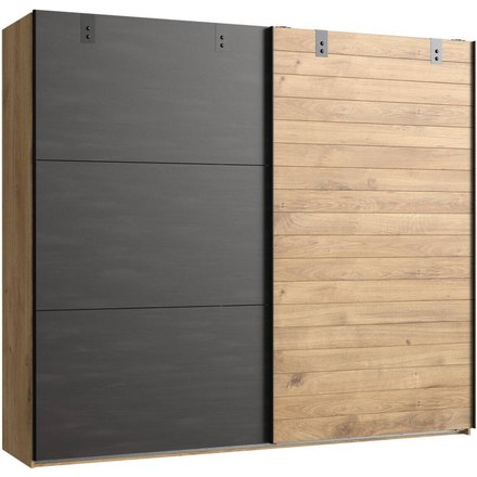 Schwebetürenschrank Detroit Plankeneiche Nachbildung