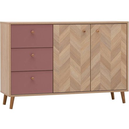 Sideboard Visby Eiche Nachbildung mauve