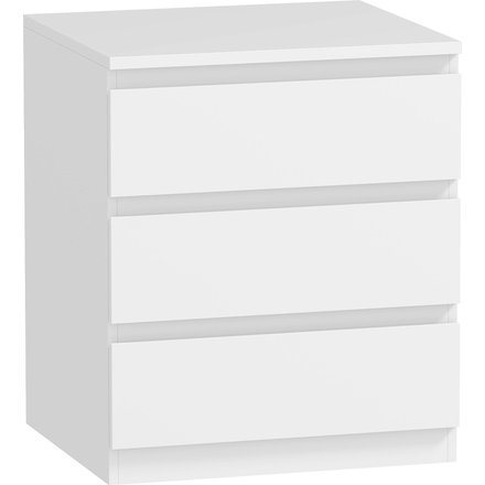 HOMCOM Kommode 3 Schubladen mit Soft-Close, Schlafzimmerkommode, Schubladenschrank für Wohnzimmer, Büro, Modernes Design, 45x40x52,8 cm, Weiß Aosom