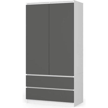 Drehtürenschrank mit 2 Schubladen Oda, mehrfarbig