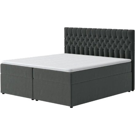 Boxbett mit Bettkasten Belek, grau
