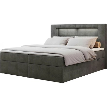 Boxbett mit Bettkasten Gold 5, grau