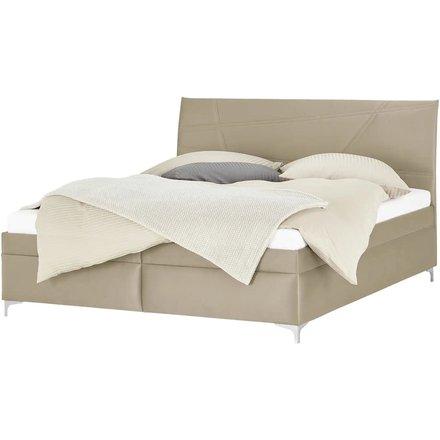 Polsterbett mit Matratze und Stauraum Lerryn, beige