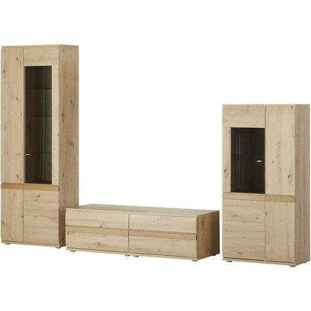 Wohnkombination Binz, holzfarben