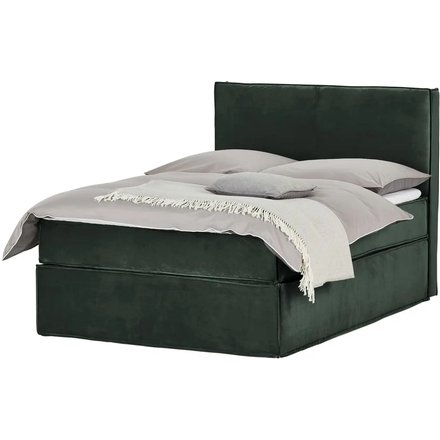 Boxi Boxspringbett 140 x 200 cm mit trendigem Keder Boxi Urban, grün