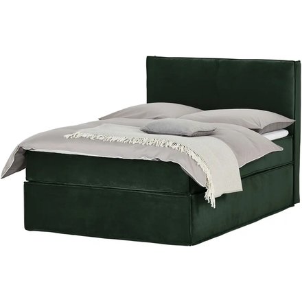 Boxi Boxspringbett 140 x 200 cm mit trendigem Keder Boxi Urban, grün