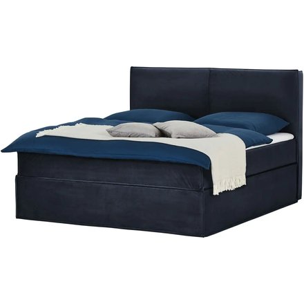 Boxi Boxspringbett 160 x 200 cm mit trendigem Keder Boxi Urban, blau