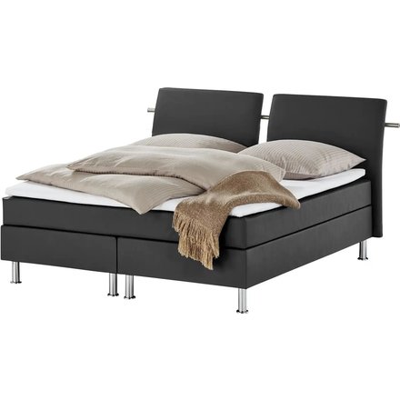 Boxspringbett Krom, schwarz