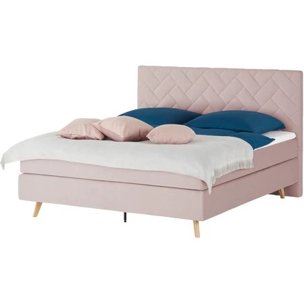 Boxspringbett Weave, rosa/pink