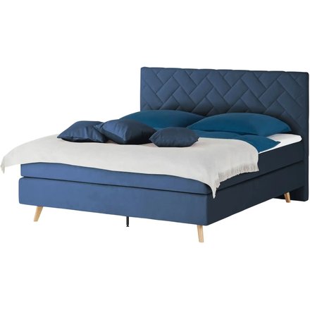 Boxspringbett Weave, blau
