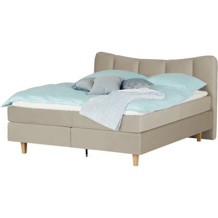 Boxspringbett Dalur, beige
