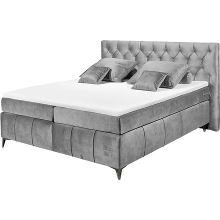 meinBett Boxspringbett Pembroke, grau