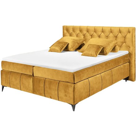 meinBett Boxspringbett Pembroke, gelb