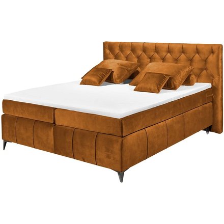 meinBett Boxspringbett Pembroke, orange