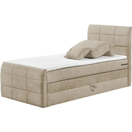 uno Boxspringbett mit Bettkasten Kosmo, beige