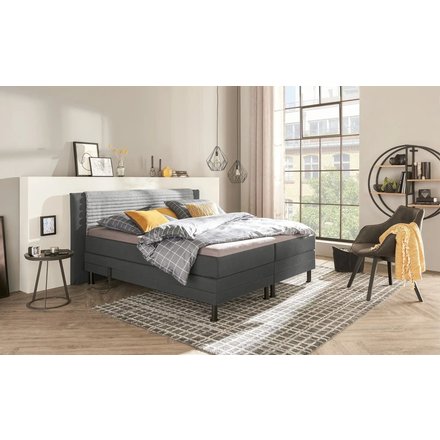 Motor-Boxspringbett Synda, grau