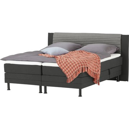 Motor-Boxspringbett Synda, grau
