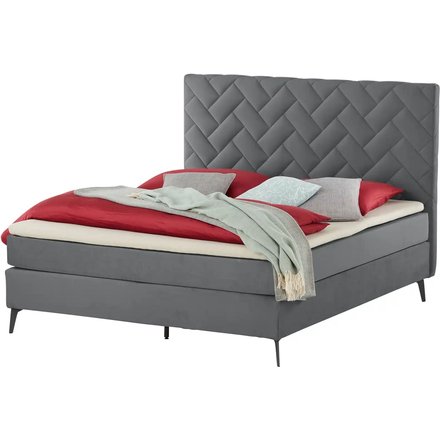 Boxspringbett Weave, grau