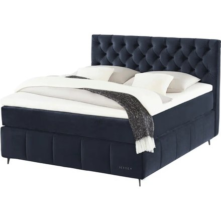 Jette Home Boxspringbett Jette Glam, blau